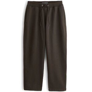 Abercrombie & Fitch Premium Heavyweight Loose Open-Hem Sweatpants Brown Baggy XL